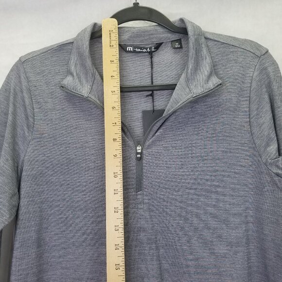 Travis Matthew Crestview 1/4 Zip Pullover Men's M Grey Heather Long Sleeve Logo - Picture 16 of 16